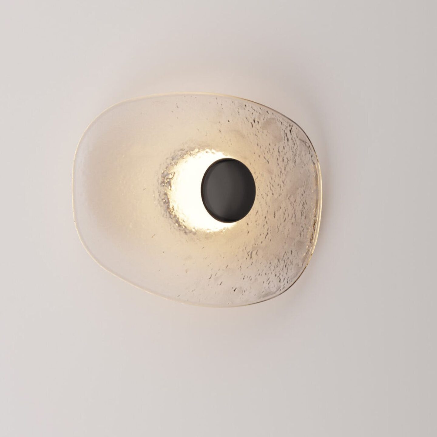 Isle Sconce Long Clear & Satin Black